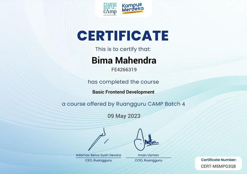 Basic Frontend Development